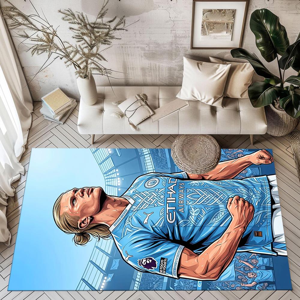 Electric Soccer Moment Square rugs are a great choice for living rooms, bedrooms, home décor, and as gifts.