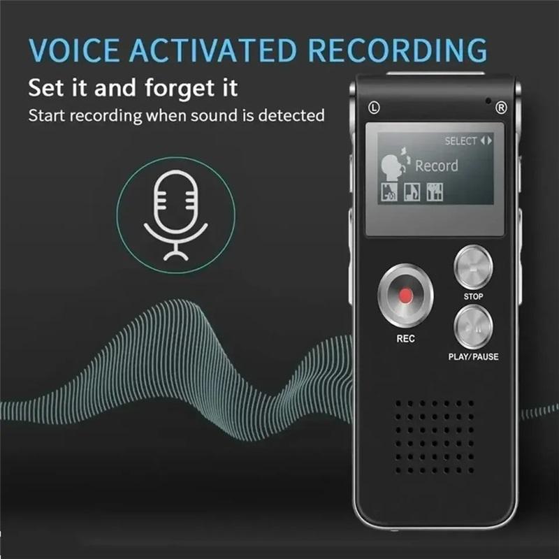 Мини Диктофон с Активацией по Голосу 8ГБ-32ГБ USB-флешка Аудио Диктофон Громкоговоритель Внешний Микрофон MP3-плеер