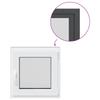 Basement Window RISOR 60 x 60 cm PVC and Glass Anthracite