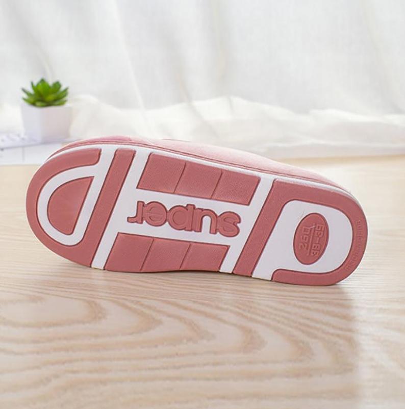 Зимние парные домашние тапочки с героями мультфильмов, утолщенные нескользящие тапочки, теплые домашние хлопковые тапочки