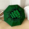 Green Fist 8 Ribs 3Fold Black Glue Uv Protection Umbrella Sun Protection Rainproof Compact Folding Umbrella For Travel Daily Use C923227