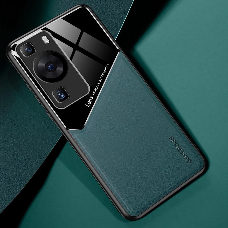 Чехол для Huawei P20 P30 Lite P40 Pro Plus, роскошный кожаный чехол для телефона Huawei P60 P50 Pro, магнитный силиконовый защитный чехол
