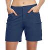 Женские шорты-бермуды, эластичные шорты для походов с высокой талией и карманами, повседневные быстросохнущие шорты для гольфа для летнего активного отдыха
