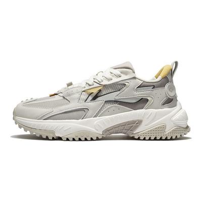Li Ning Yue Chuan Classic Rebound Shock Absorbing Non-Slip Sports Casual Shoes Men sneakers Oatmeal-Gray AGCS089-2