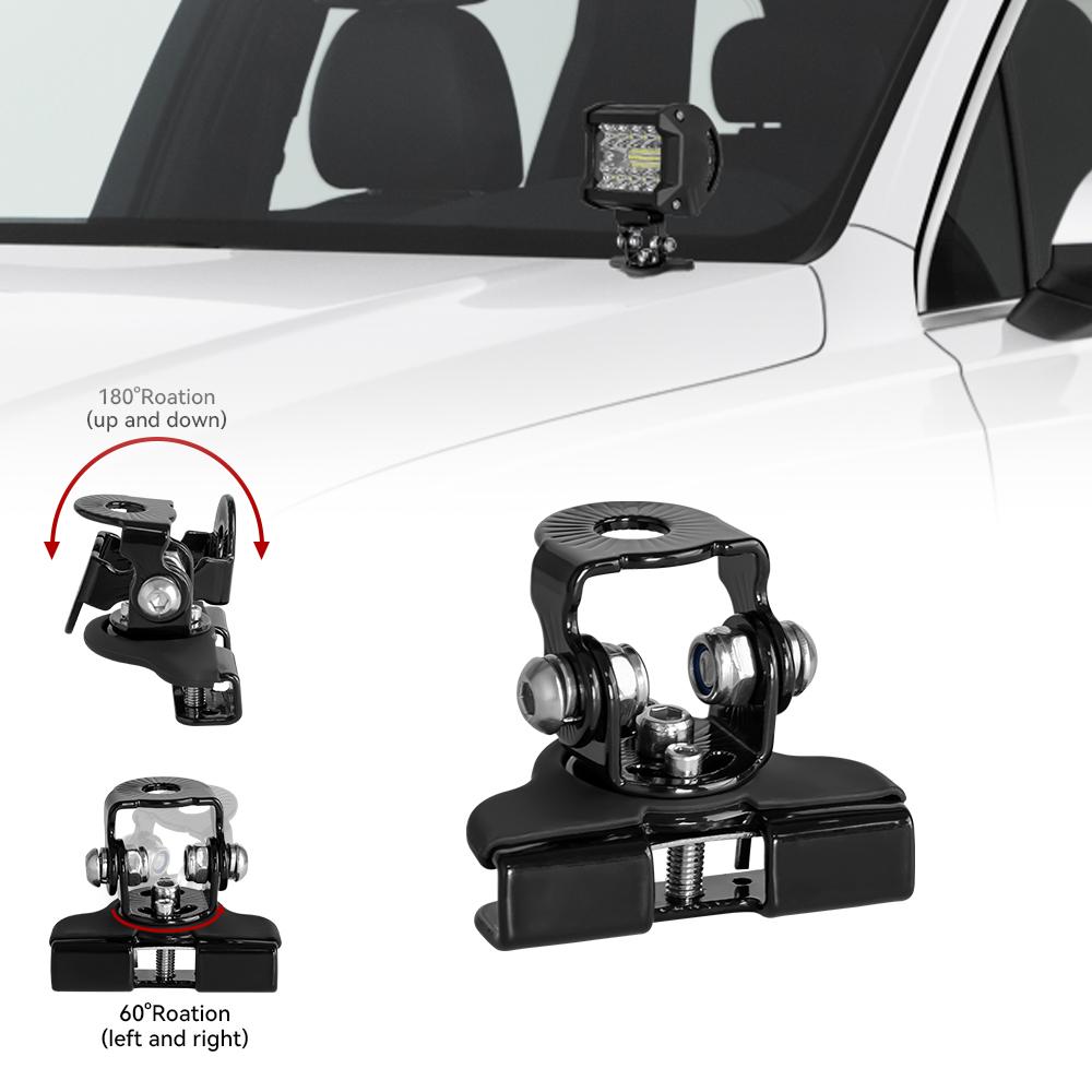 Комплект Кронштейн Крепления на Стойку Капота Автомобиля Зажим Держатель Внедорожный Светодиодная Рабочая Лампа Балка Кронштейн Фары Держатель Кронштейна Светодиодной Рабочей Лампы