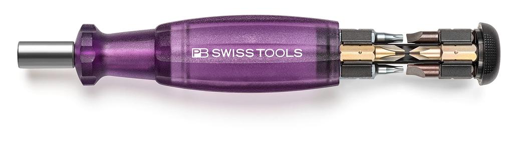 PB Swiss Tools Multicraft C6 Driver Purple Bits, 8-Piece Set, Interchangeable, Insider, (6464.PURPLE)