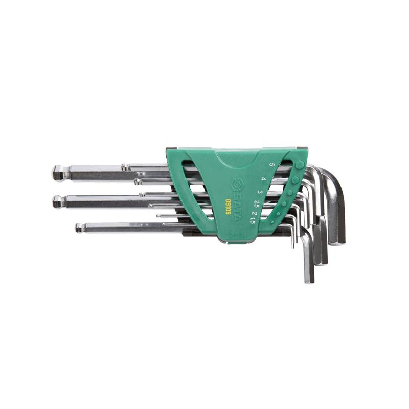 SATA 9105 9-Piece Metric Ball-End Hex Key Set