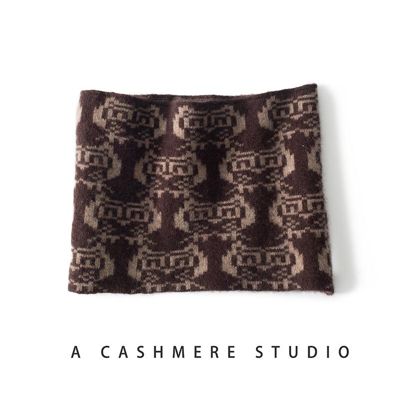 Женский кашемировый чехол на шею, кашемир Цинхэ, 100% кашемир, осенне-зимний кашемировый шарф, теплый и модный,