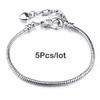 5pcs /Lot Sale Popular Charm Bracelets Diy Elegant Leather Chain Charms Bracelets Bangles For Women Jewelry Gift