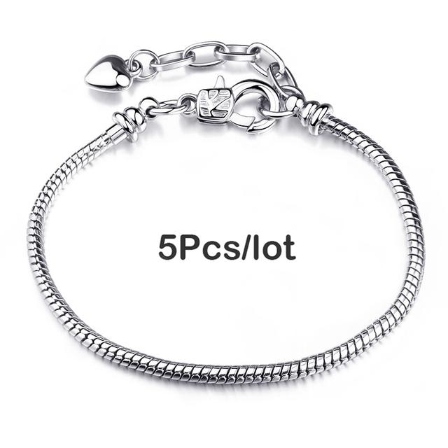 5pcs /Lot Sale Popular Charm Bracelets Diy Elegant Leather Chain Charms Bracelets Bangles For Women Jewelry Gift