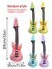 4pcs Art Rock Inflatable Guitar Multicolor Aluminum Film Balloons, Disco Rock Theme, Birthday Party, Music Theme Decoration Supp