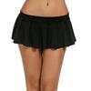 Sexy Skirt Low-rise Solid Color Pleated Skirt Super Short A-Line Style Skirt Party Night Club Micro Skirt