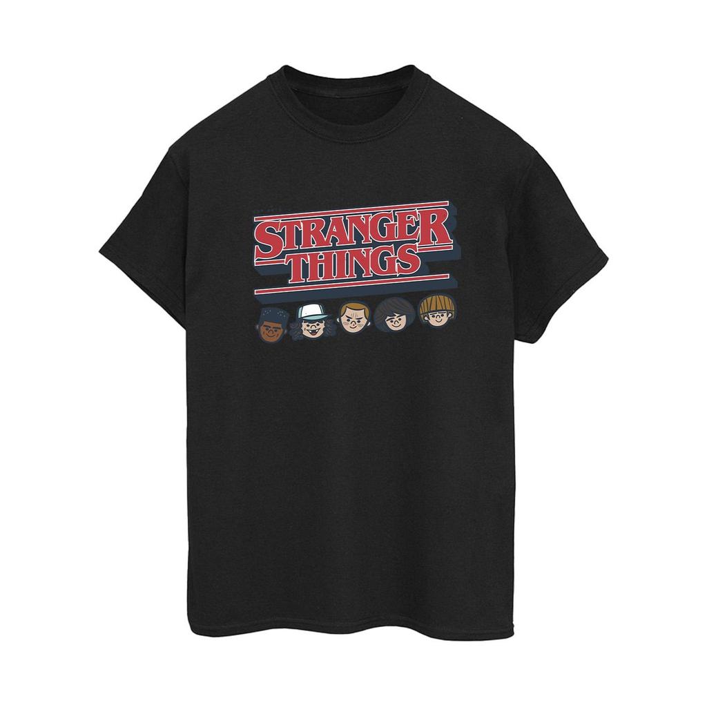 Netflix Womens/Ladies Stranger Things Caricature Logo Cotton Boyfriend T-Shirt