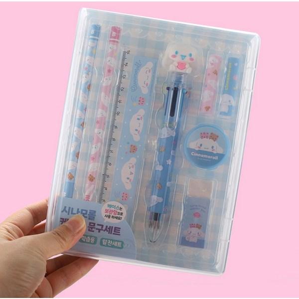 Sanrio Case Stationery Set Cinnamon Roll, Blue, 1 Set