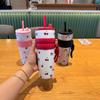 Pink Flower Red Cherry Vacuum Cup Bow Direct Drinking Cup Portable Vacuum Cup  Boys and Girls