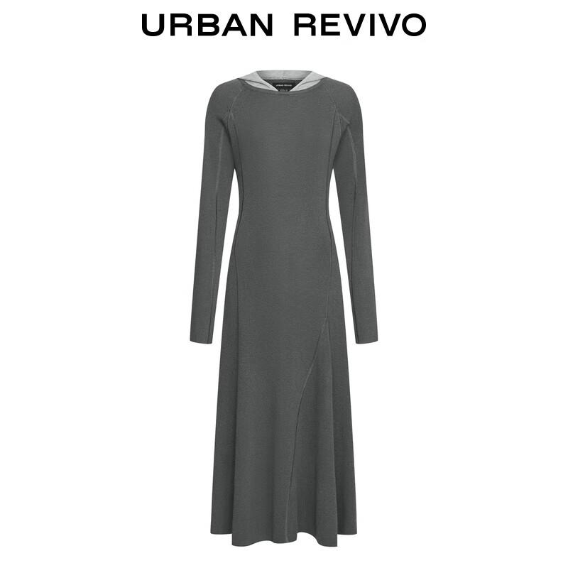 UR Women's Slim-fit Hooded A-line Dress