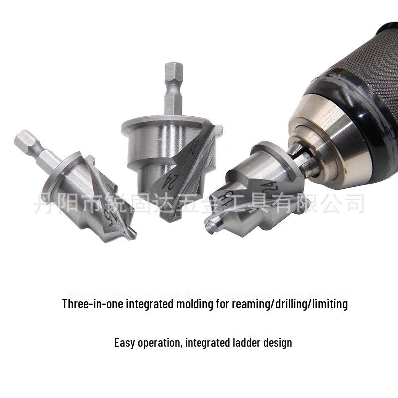 PPR Titanium-Coated 3-Flute Hex Shank Hole Opener Drill, Sizes 20/25/32mm for Plumbing and Pipe Expansion