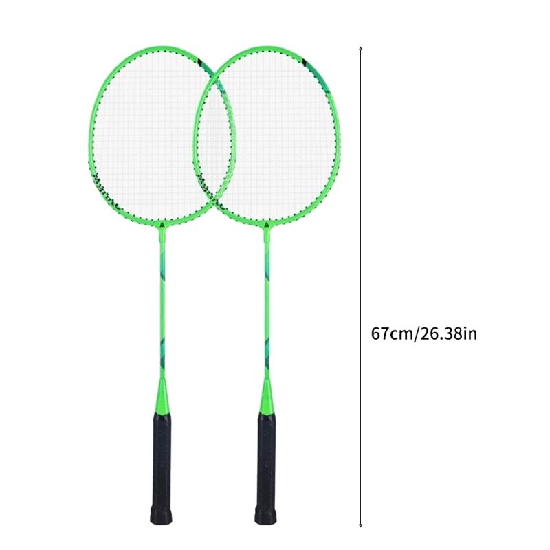 1Pair Light Weight Badminton Racket Set Professional Double Badminton Racquet Shuttlecocks Racquet for 2 Players Playing