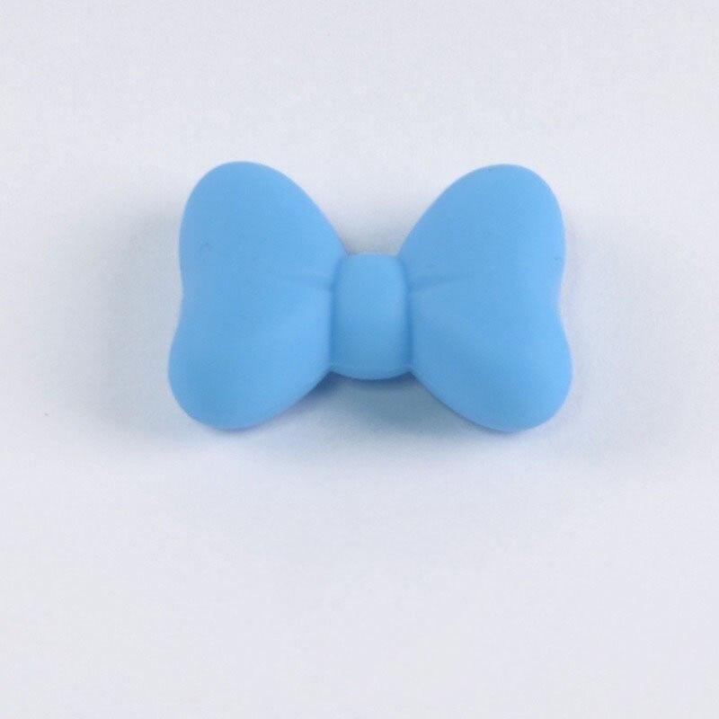 2 шт./лот Силиконовые бусины с бантом Без BPA Галстук-бабочка Прорезыватель для зубов младенца Бусина для изготовления ювелирных изделий своими руками Жевательный Подарок для прорезывания зубов у малышей