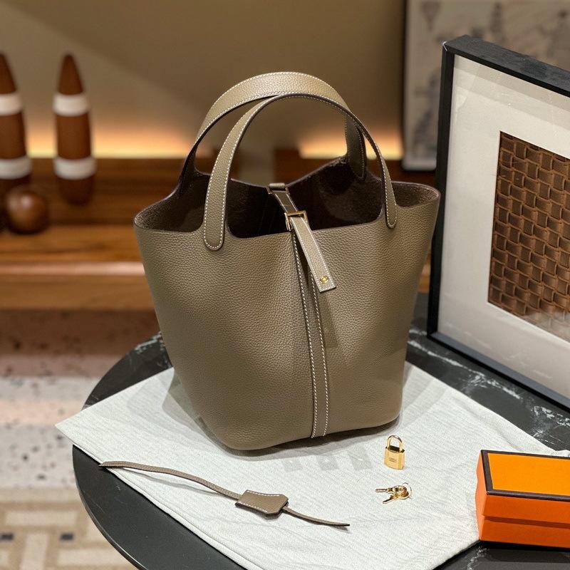Новая женская сумка из натуральной кожи, кожа TOGO, кожа 1822 см, корзина для овощей, ручная сумка-ведро, Cross Border