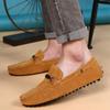 New Suede Leather Casual Shoes Mens Fashion Slip-on Rivets Party Wedding Loafers Moccasins Men Light Comfortable Driving Flats