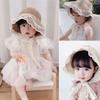 Sun Protection Lace Trim Hats Large Brim Straw Sun Visors High Quality Straw Hat Women Girls