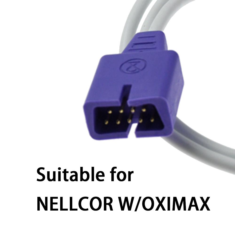 Compatible for NELLCOR with OXIMAX Patient Monitors, Disposable SPO2 Probe Sensor, SPO2 Finger Sensor, Blood Oxygen Saturation Data Monitoring