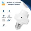 A C90-250V Интеллектуальные лампочки с беспроводным подключением BT и держатель розетки E27 Поддерживаемые телефоны