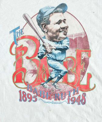 SALE Babe Ruth The Babe Caricature T-shirt White Unisex Sizes S-5XL