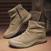 Men's Waterproof Dirt-Resistant Retro Suede High-Top Work Boots for Autumn and Winter