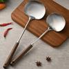 Stainless Steel Wok Spatula Wood Stainless Steel Spatula Versatile Use Steak Spatula for Cooking