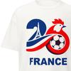 France Football 2026 T-Shirt, Eiffel Tower Rooster Graphic, Paris Souvenir Tee