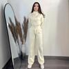 Autumn 2025 Women's Fashion: Sporty Slim Waist Cardigan & Long Sleeve Pants Two-Piece Set