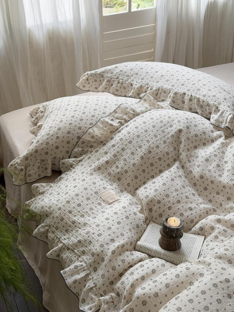 G5Z Французская Ретро Двухслойная Полностью Хлопковая Кружевная Пододеяльник