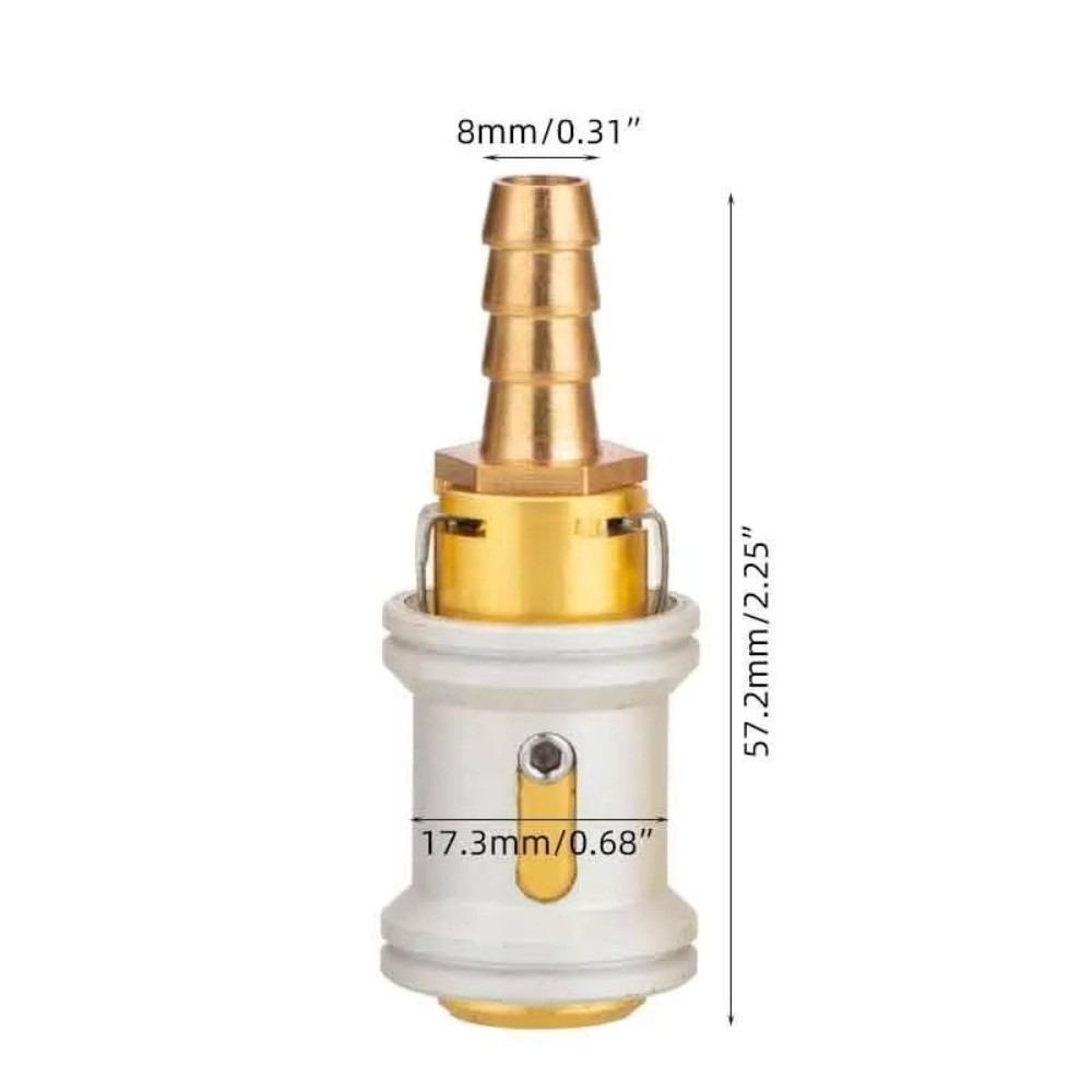 6.5/8mm Tire Inflator Adapter Solid Brass Pump Adapter Compressor Pump Accessories