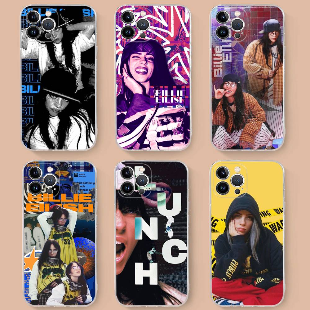 Прозрачный чехол для телефона от поп-певицы B-Billie для IPhone 17 Air 16 Pro Max 15 14 13 12 11Plus Ударопрочный чехол