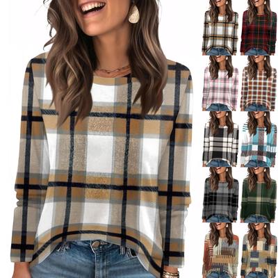 Рубашки с длинным рукавом для женщин, милые футболки с графическим принтом, блузки, повседневные базовые топы больших размеров, пуловеры