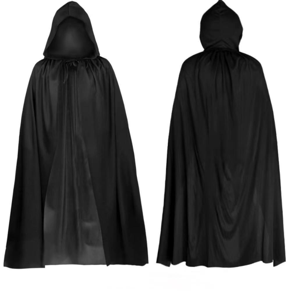 Halloween Grim Reaper & Vampire Satin Cloak Costume for Adults & Kids