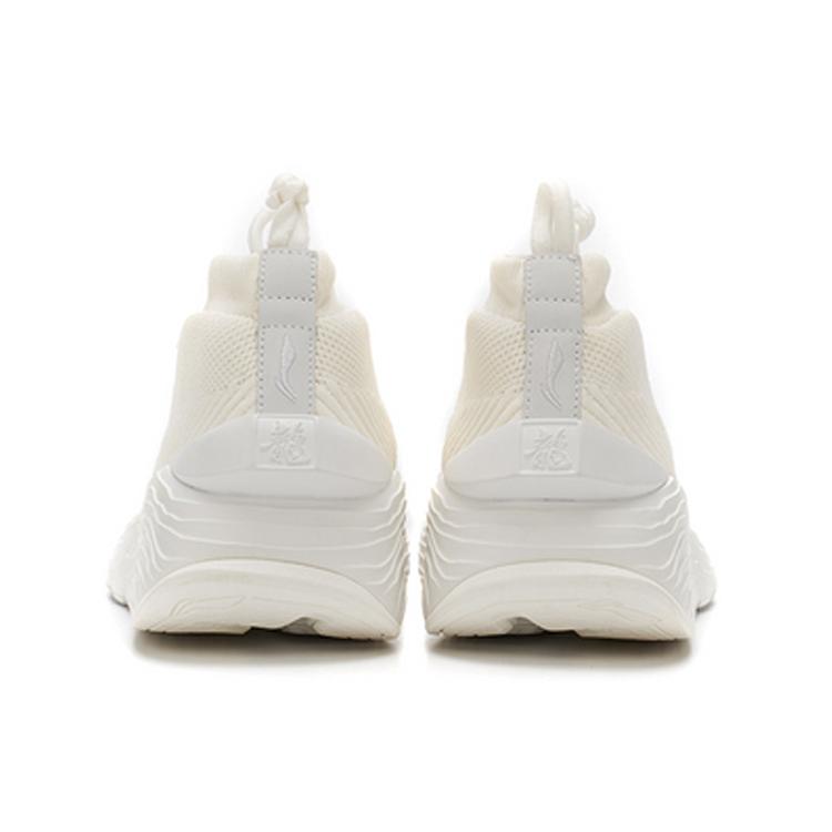 Li Ning Essence KungFu Высокие Повседневные Кроссовки Женские Цвет Слоновой Кости AGBQ078-2