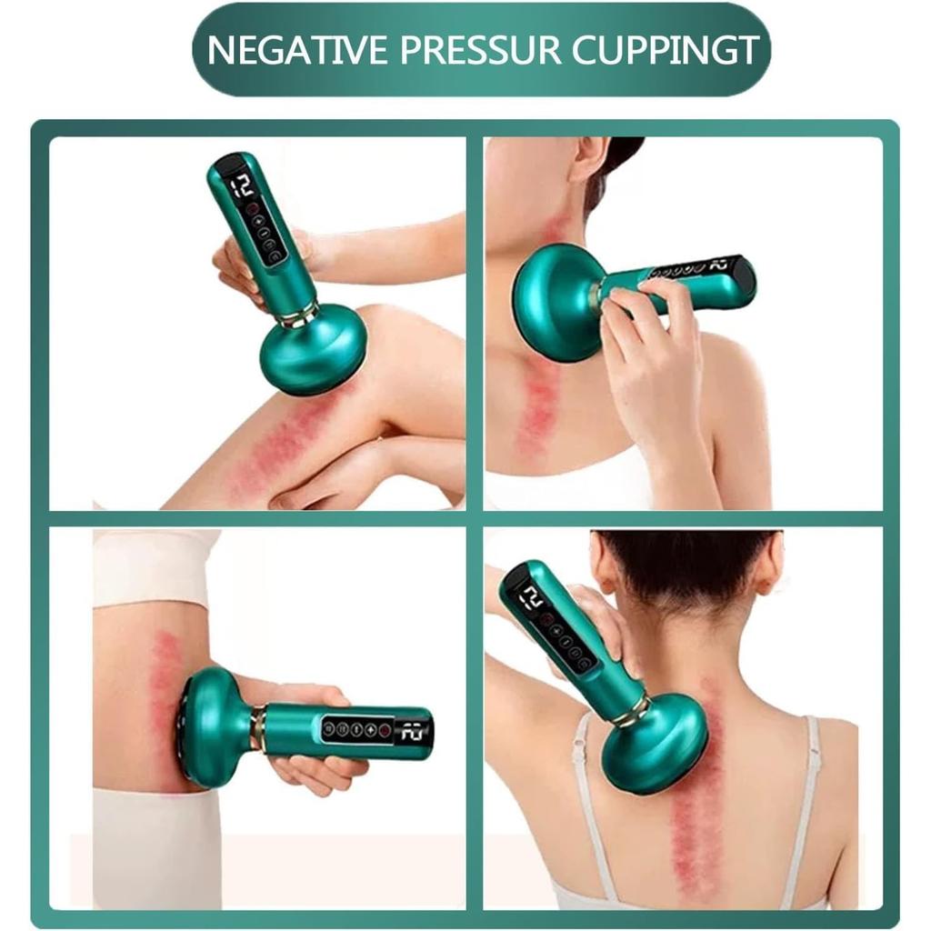 Handheld Cellulite Massager - 3 in 1 Vacuum Cupping Set, 12 Suction Modes, One-Touch Pressure Release, Vacuum Massager