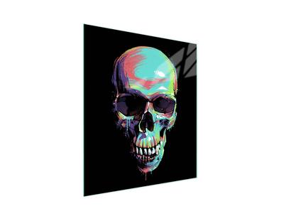 GLASS CUTTING BOARD 45x52 Skull