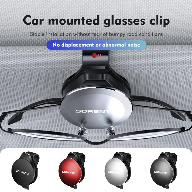 NAQF7 Metal Car Glasses Clip Multifunction Sun Visor Magnetic Eyeglasses Clip For KIA Cerato Proceed Venga Sedona Forte Stonic Picanto