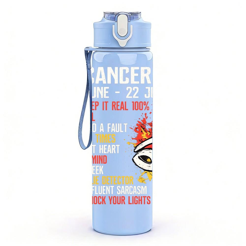 1PC Coffee And Tacos Funny Text Art Print 750ml Color Plastic Sports Water Bottle Leakproof Flip Straw Lid Suitable for Sports Office Home Use