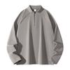 Mens Lightweight Cotton Blend Long Sleeve Pullover Hoodie Semi-Zip Casual Sportswear