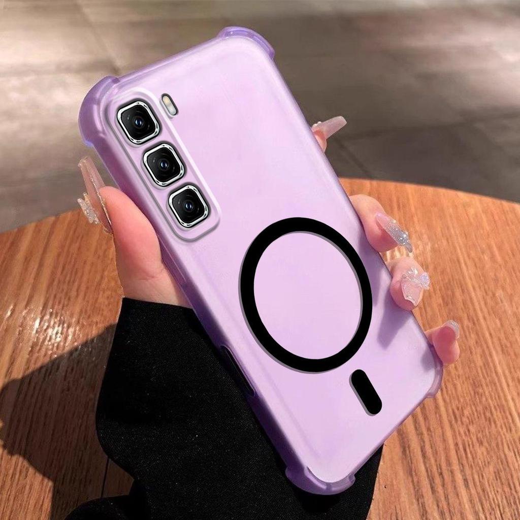 Магнитный кольцевой желе-кейс для DIY для infinix NOTE 50X 5G 50 Pro+ Pro 4G Защита от падения с подушками безопасности в 4 углах