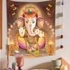 Dieu Ganesha Tapestry Esotericism Colorful Elephant Wall Hanging for Religious Ceremony Hindus for Home Living Room Decoration