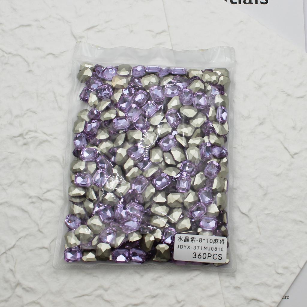 Целая упаковка из 360 кристальных фиолетовых бриллиантов с заостренным концом, бриллиантов любви, изогнутых сердец, светло-фиолетовых украшений для нейл-арта.