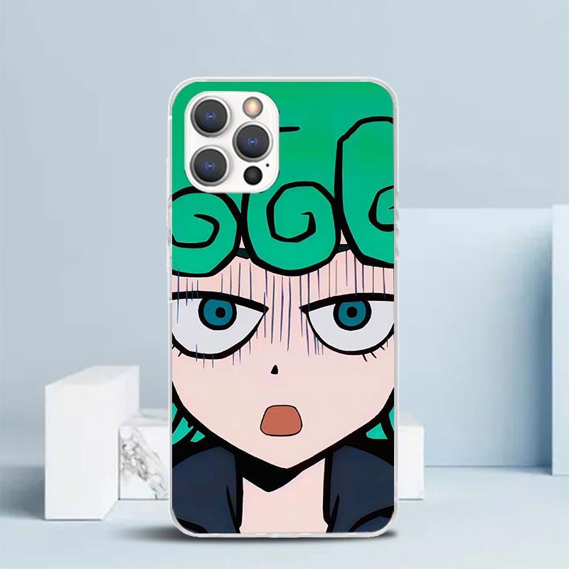 Чехол для телефона One P-Punch-Man Tatsumaki Для IPhone 16 17 Air 16E 15 14 Plus 13 Mini 12 11 Pro Max 7 8 + SE 2020 Мягкая задняя крышка из ТПУ