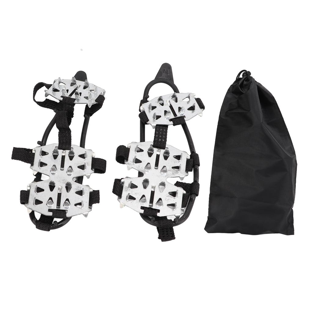 1 пара 24 зубчатых скальных кошек из нержавеющей стали, противоскользящие чехлы для обуви для езды по снегу и льду, серебристый цвет M