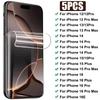 5 шт. гидрогелевая пленка с полным покрытием для iPhone 16 Pro Max 16E, защитная пленка для iPhone 12 13 14 15 Pro Max 15 Plus 13Mini 12Mini